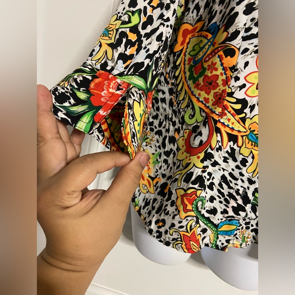 6- Joanna Multiprint Button Up Shirt View 2